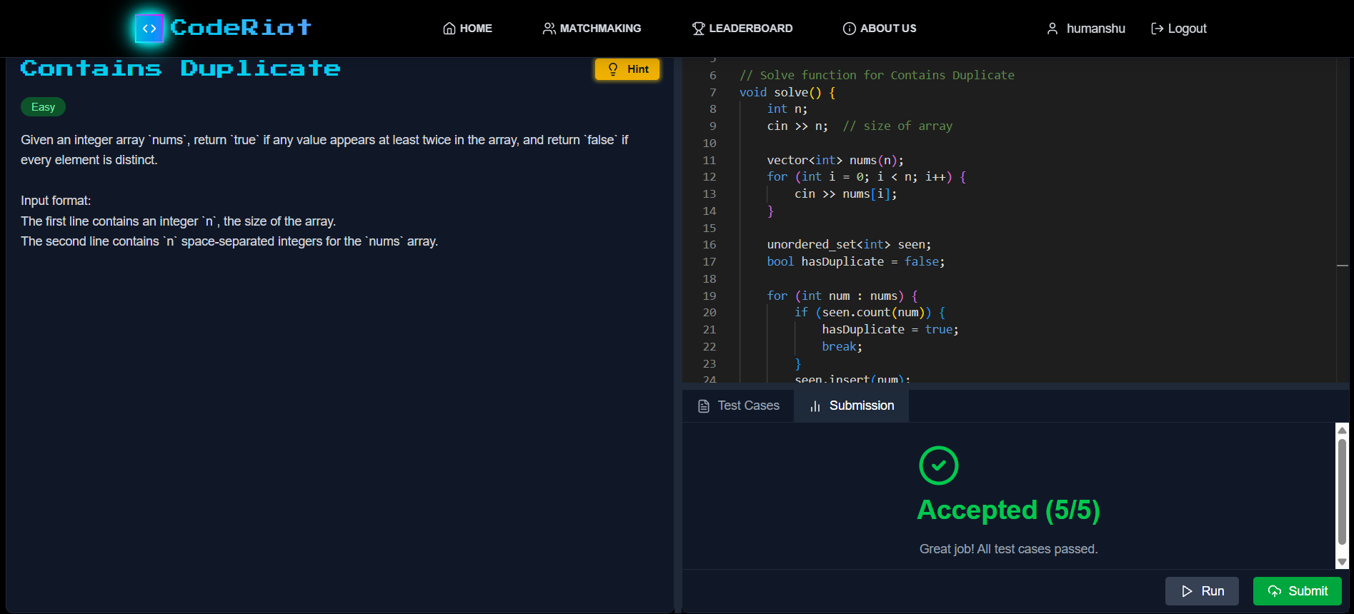 CodeRiot - Real-Time Competitive Coding Platform screenshot 3