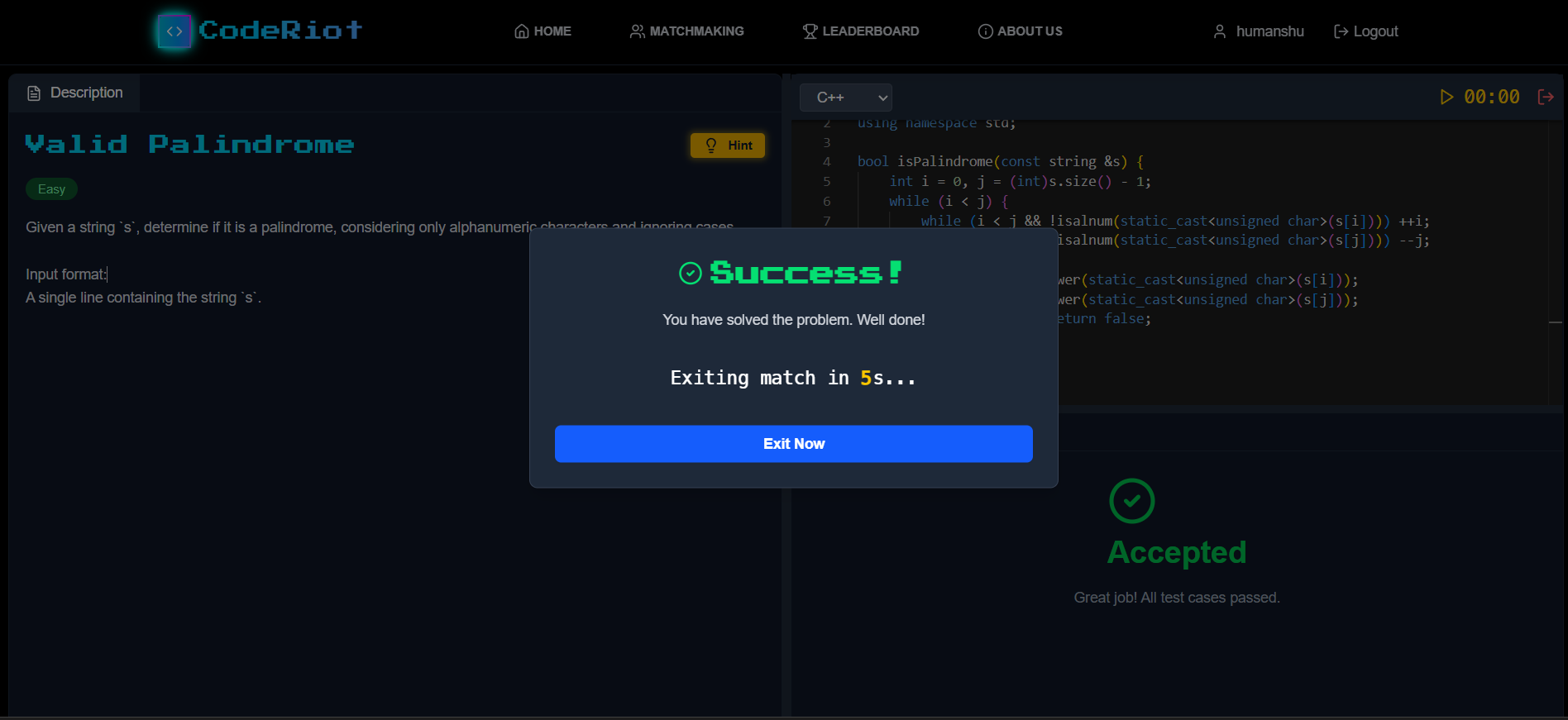 CodeRiot - Real-Time Competitive Coding Platform screenshot 4